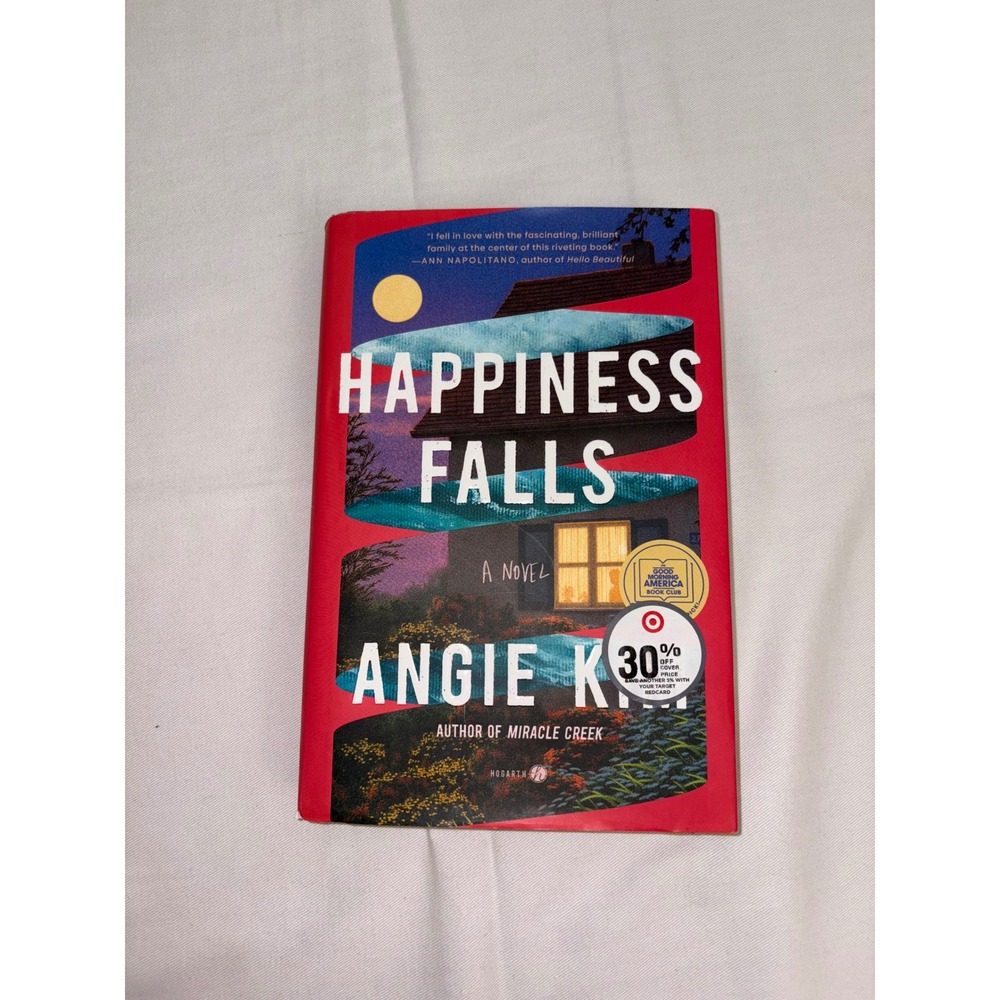Happiness Falls A Novel By Angie Kim Full Color hardback Book new unread